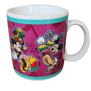 VTG 80's Walt Disney Applause 8oz Coffee Mug - Mickey Minnie Mouse Fiesta #14632